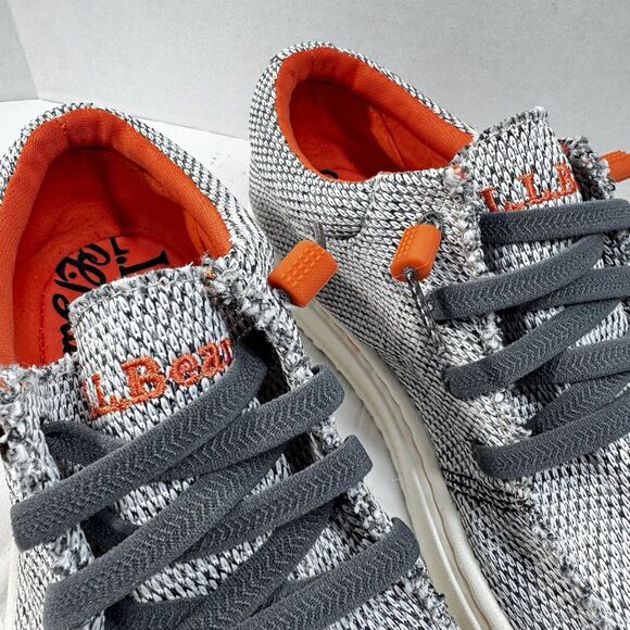 LL Bean Men's Higgins Beach 4-Eye Slip-On Shoes Size 8 Medium Gray Comfort Beach - Picture 4 of 13